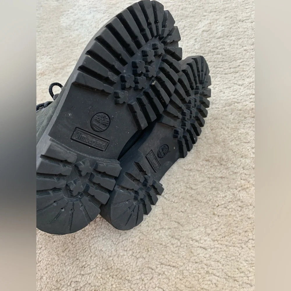 Timberland Toddler Size 10 Black Leather Primaloft Lace-Up Boots